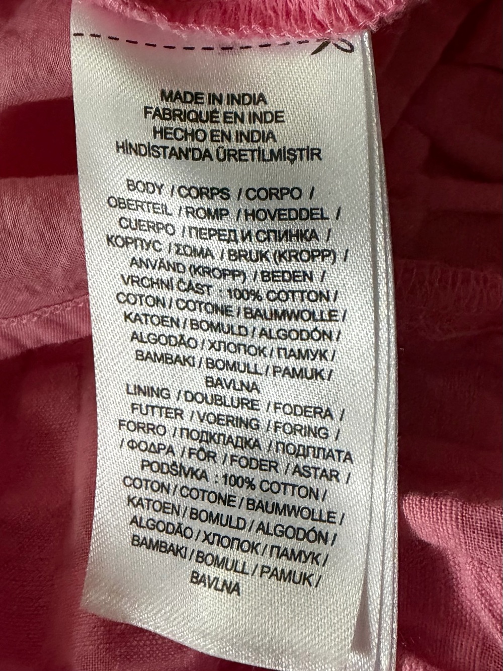 Lauren Ralph Lauren black label 100% cotton pink drop waist pink midi dress - 10 - Picture 7 of 8